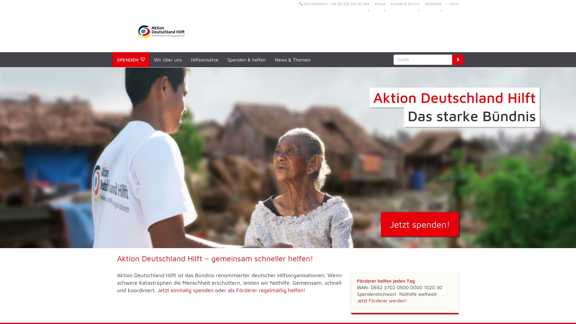 Geld zurück bei Aktion-deutschland-hilft: Jetzt im August 2022 Cashback für Aktion-deutschland-hilft sichern