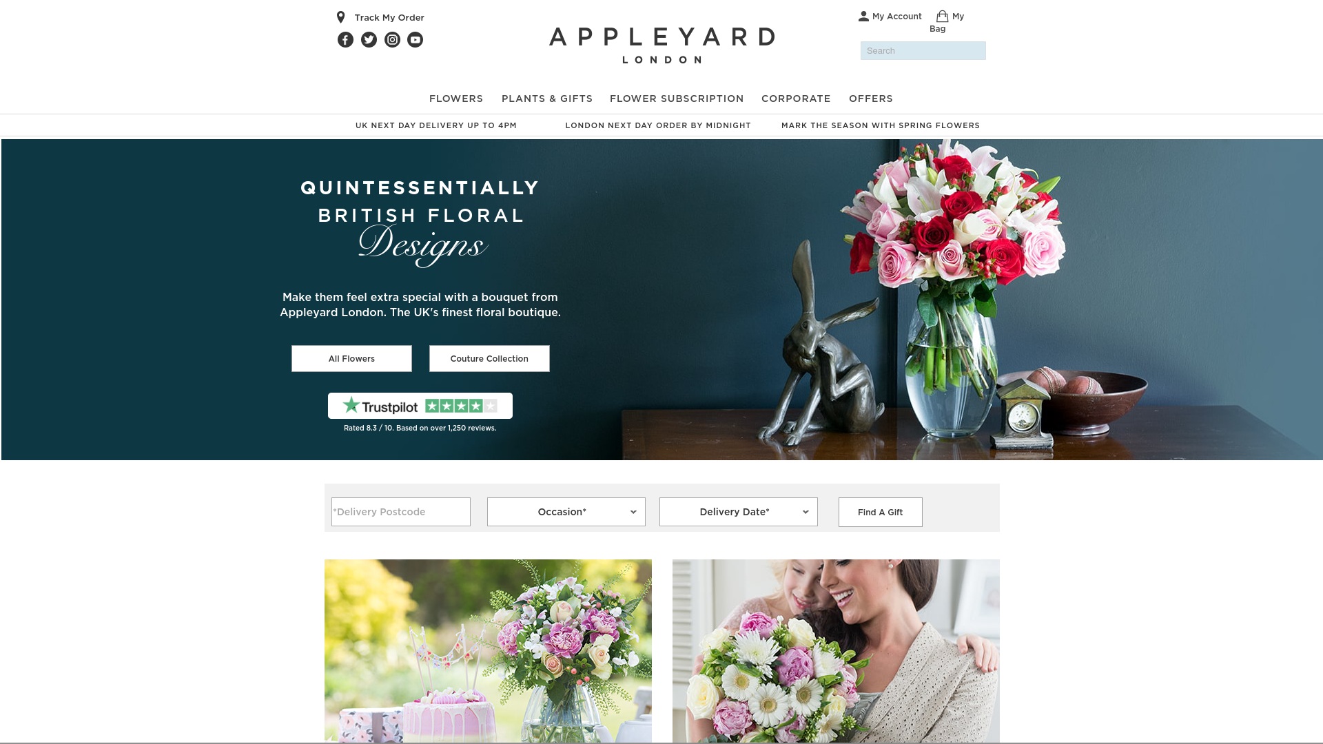 Geld zurück bei Appleyardflowers: Jetzt im August 2025 Cashback für Appleyardflowers sichern