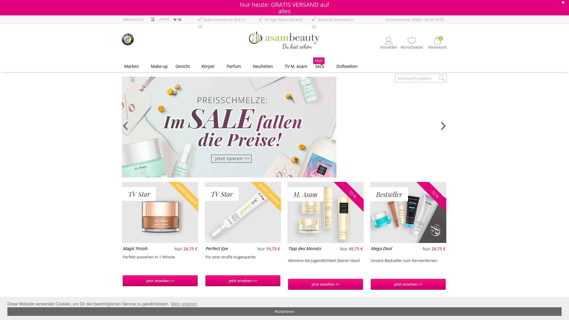 Geld zurück bei Asambeauty: Jetzt im Juli 2025 Cashback für Asambeauty sichern
