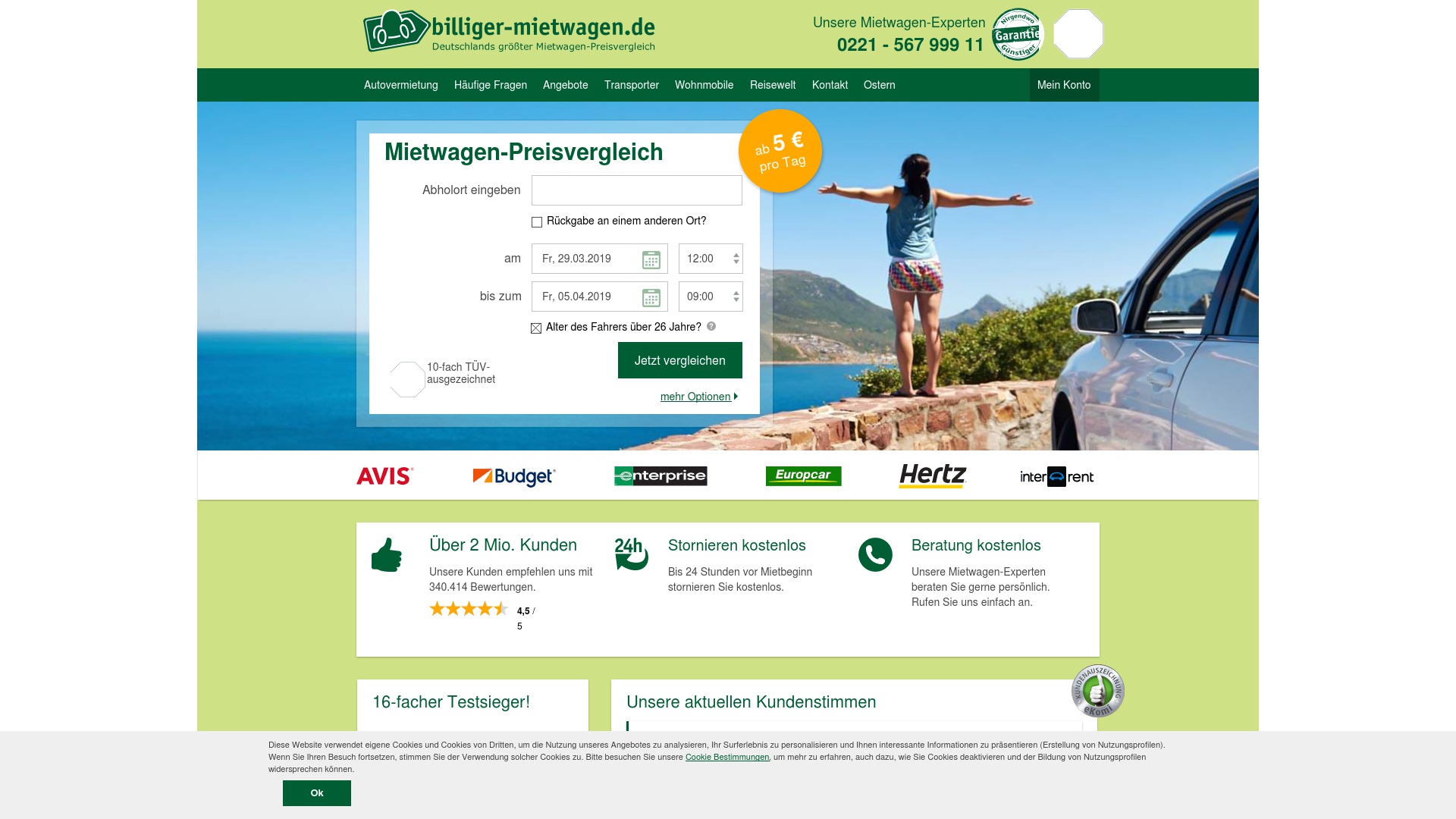 Geld zurück bei Billiger-mietwagen: Jetzt im Dezember 2025 Cashback für Billiger-mietwagen sichern