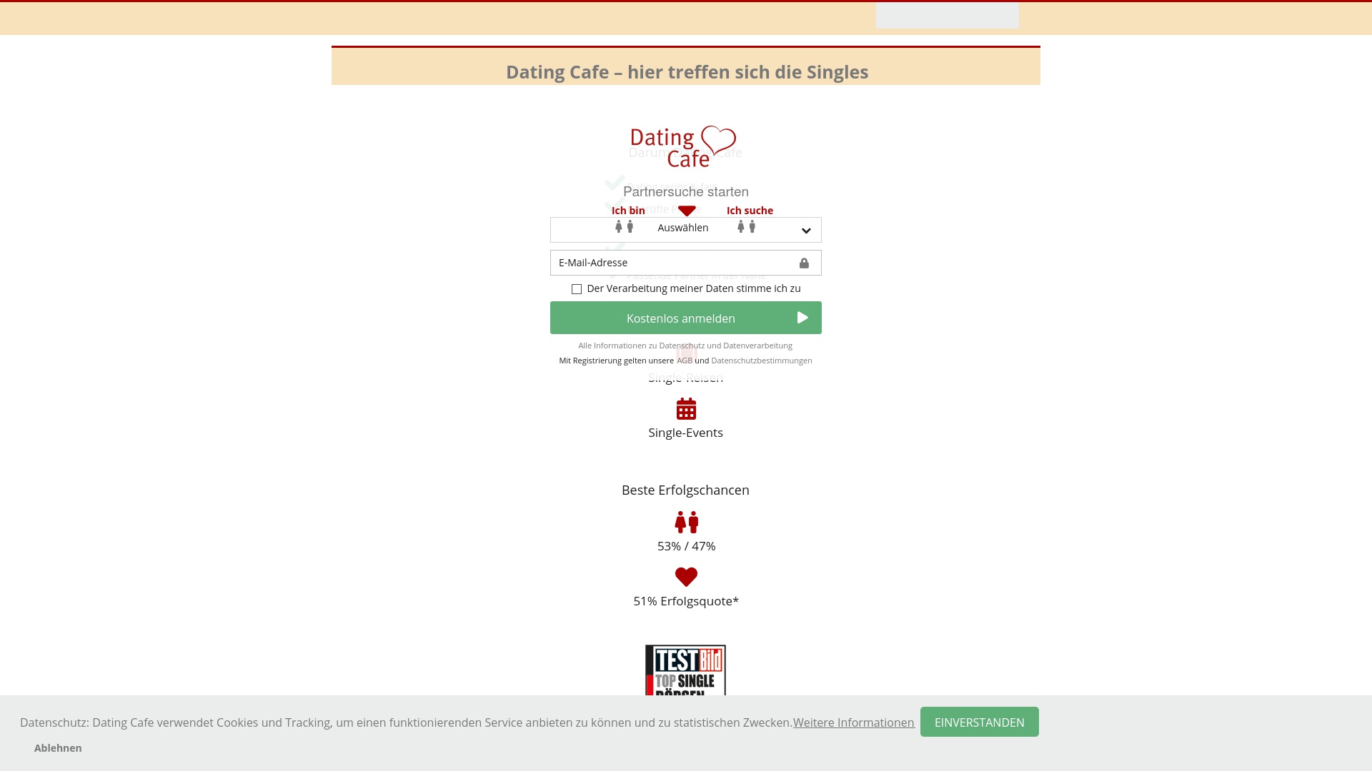 Geld zurück bei Datingcafe: Jetzt im Februar 2023 Cashback für Datingcafe sichern