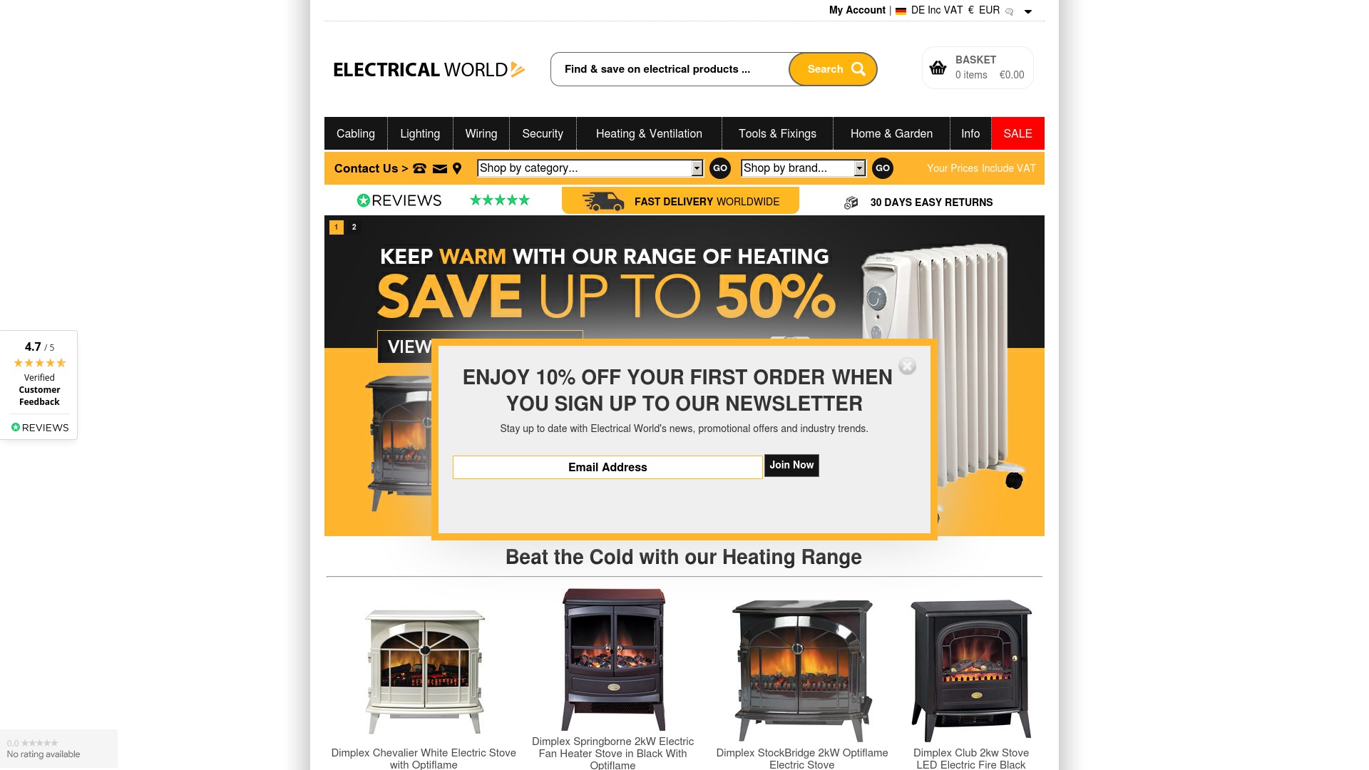 Geld zurück bei Electricalworld: Jetzt im August 2026 Cashback für Electricalworld sichern