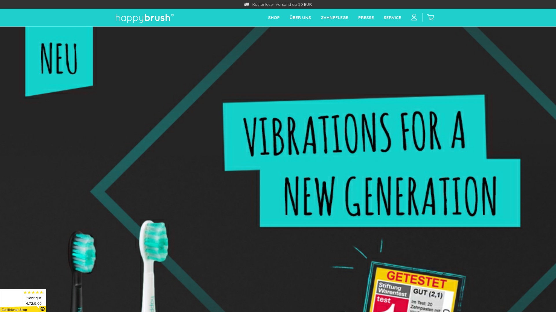 Geld zurück bei Happybrush: Jetzt im April 2026 Cashback für Happybrush sichern