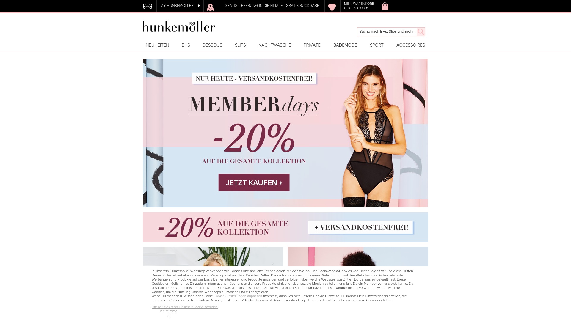Geld zurück bei Hunkemoller: Jetzt im Juni 2026 Cashback für Hunkemoller sichern