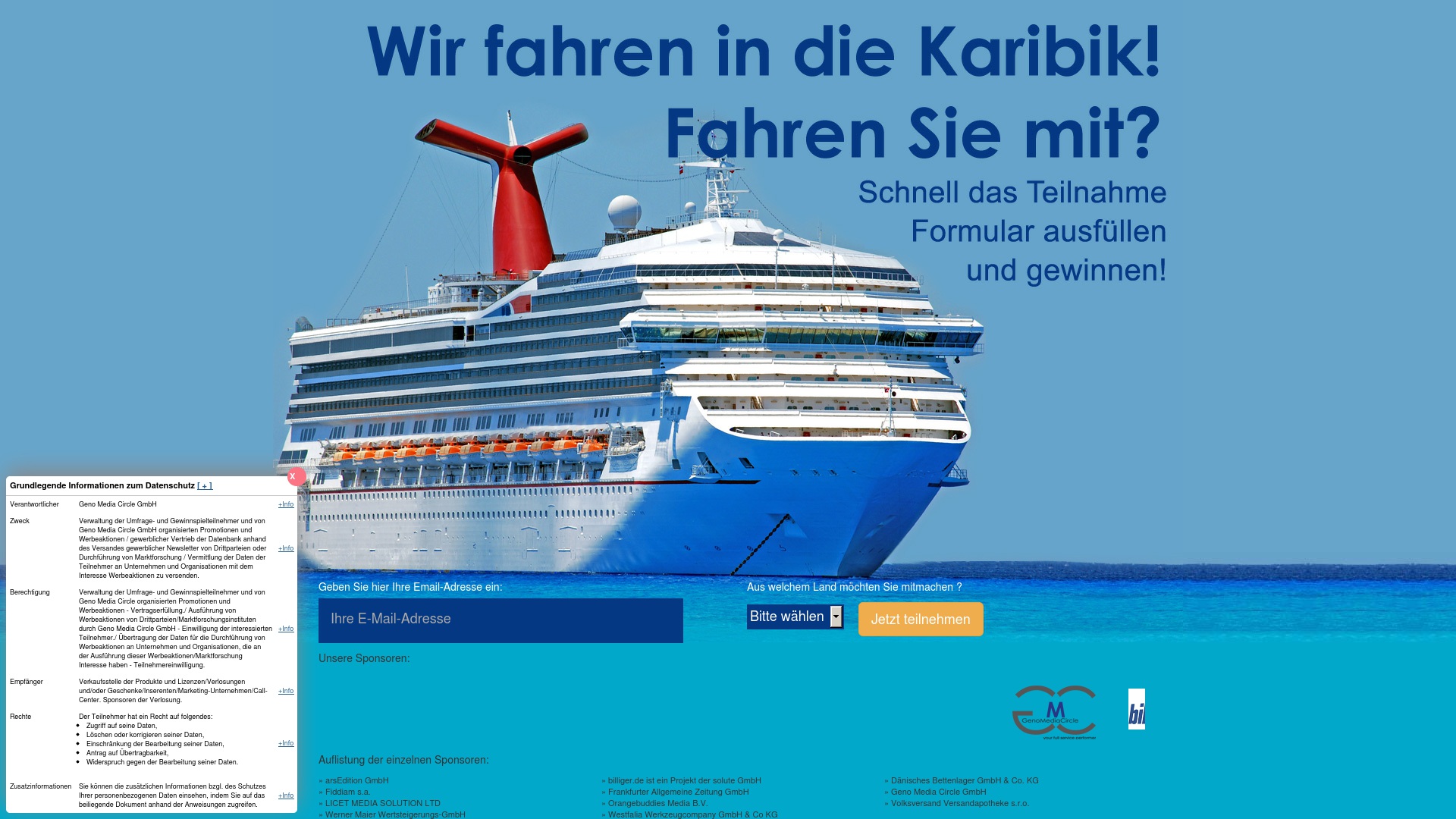 Geld zurück bei Kostenlose-kreuzfahrt: Jetzt im Oktober 2025 Cashback für Kostenlose-kreuzfahrt sichern