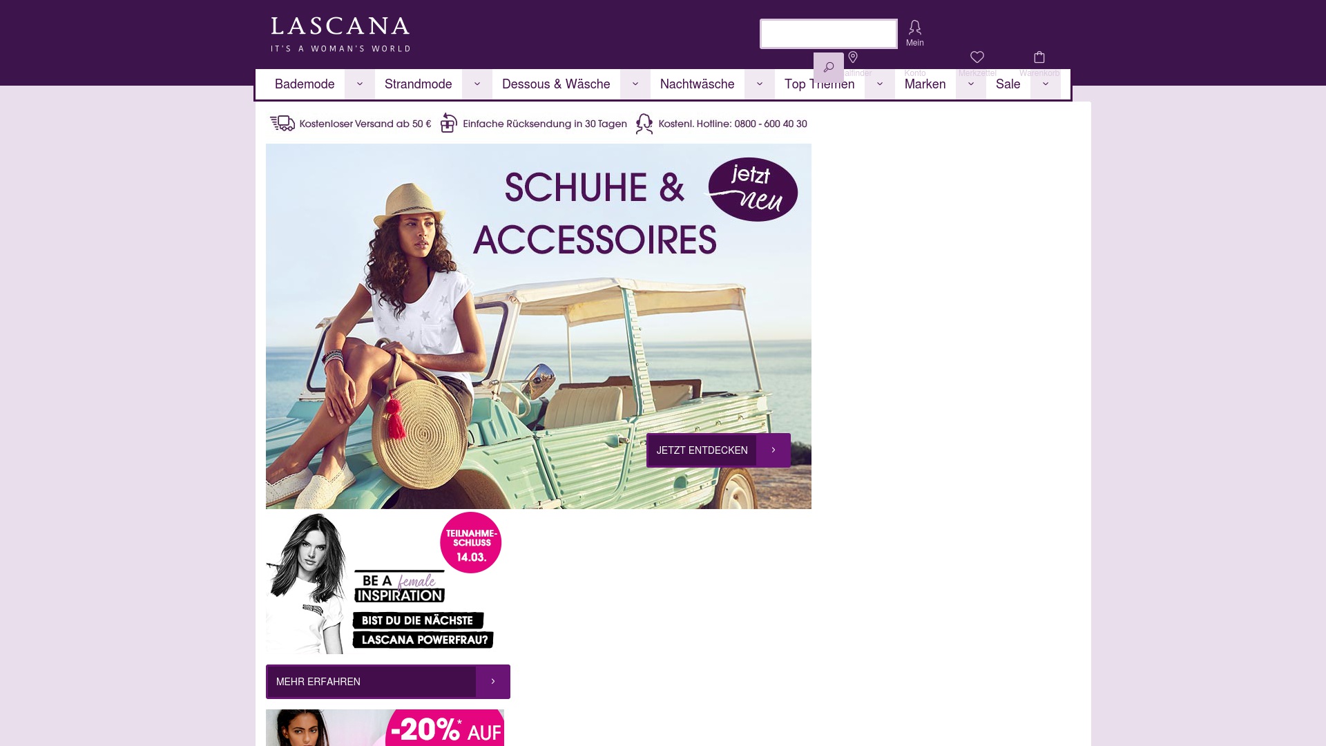 Geld zurück bei Lascana: Jetzt im April 2026 Cashback für Lascana sichern