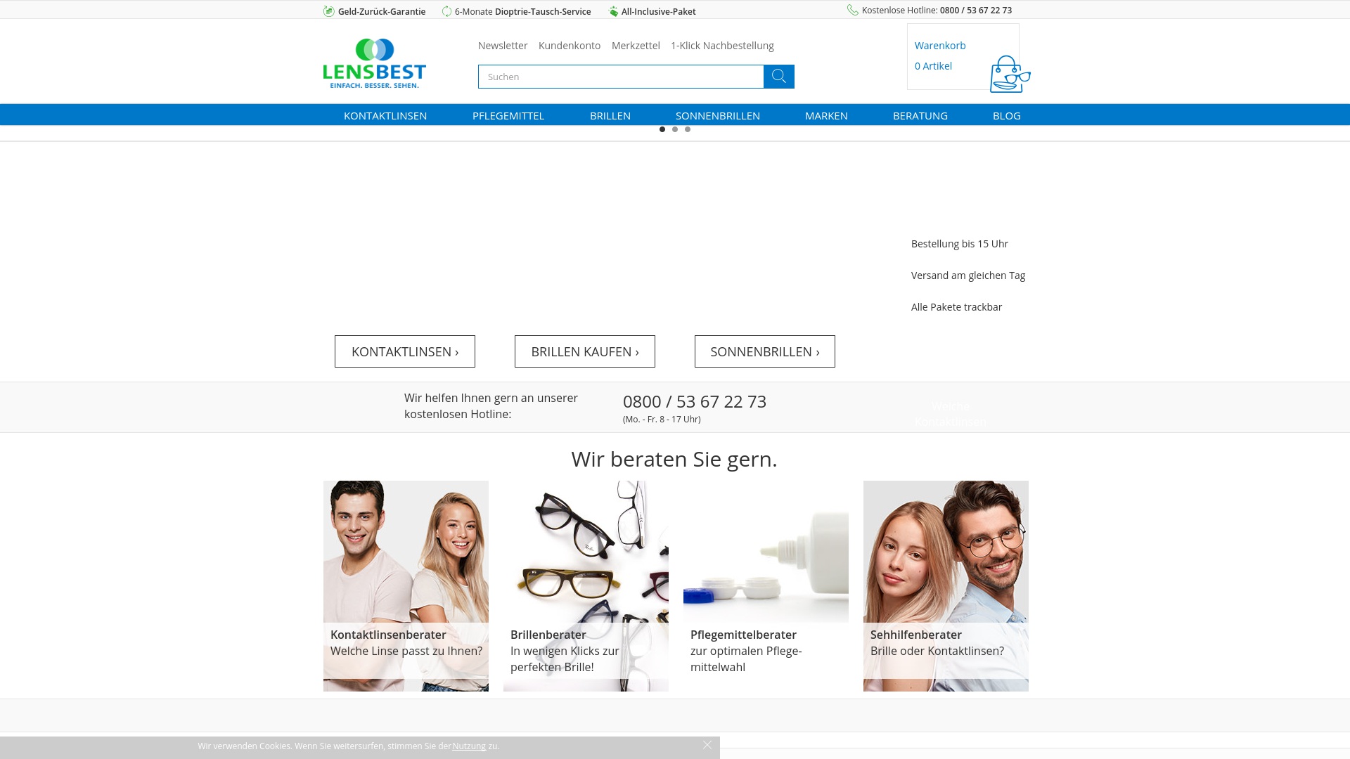 Geld zurück bei Lensbest: Jetzt im Juni 2023 Cashback für Lensbest sichern