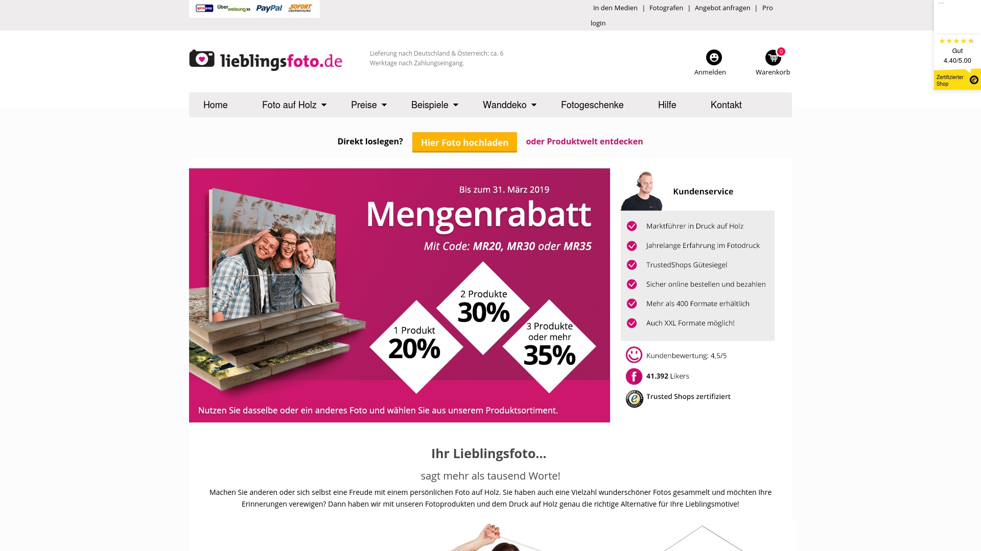 Geld zurück bei Lieblingsfoto: Jetzt im September 2024 Cashback für Lieblingsfoto sichern