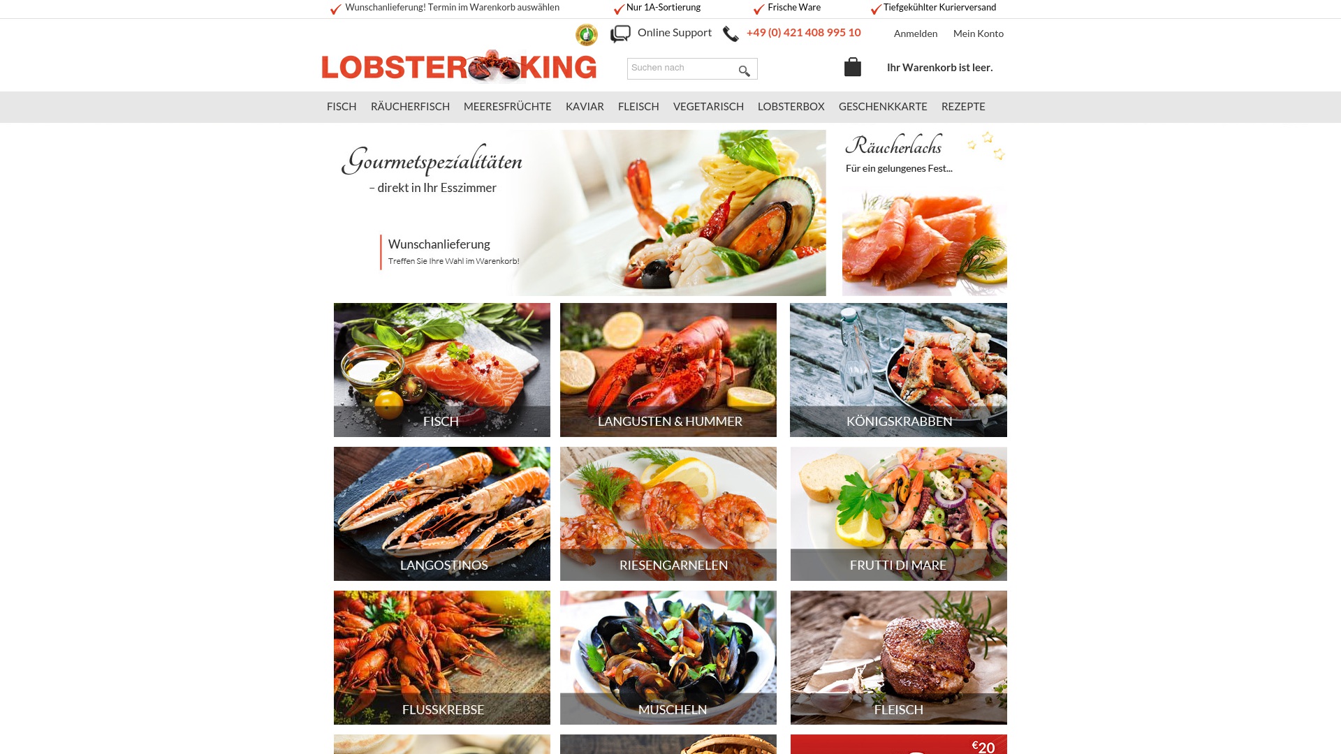Geld zurück bei Lobsterking: Jetzt im August 2022 Cashback für Lobsterking sichern