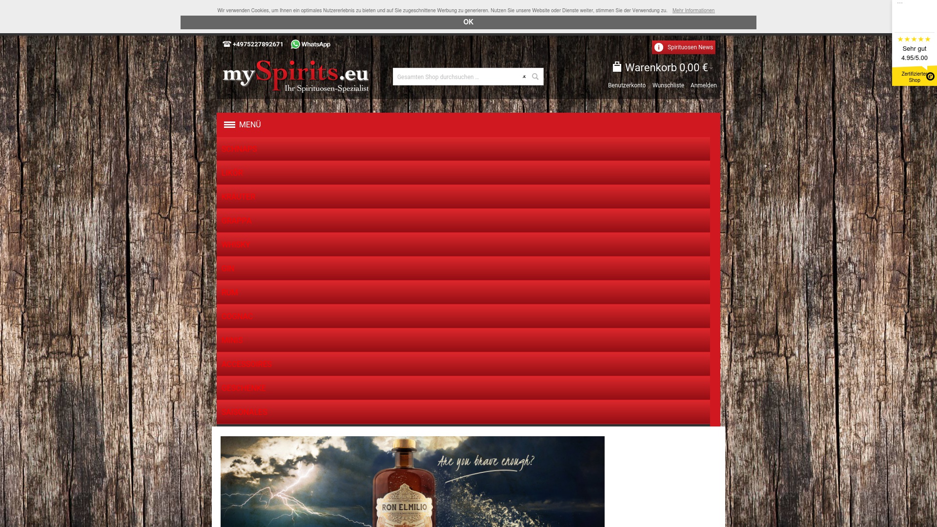 Geld zurück bei Myspirits: Jetzt im Dezember 2025 Cashback für Myspirits sichern