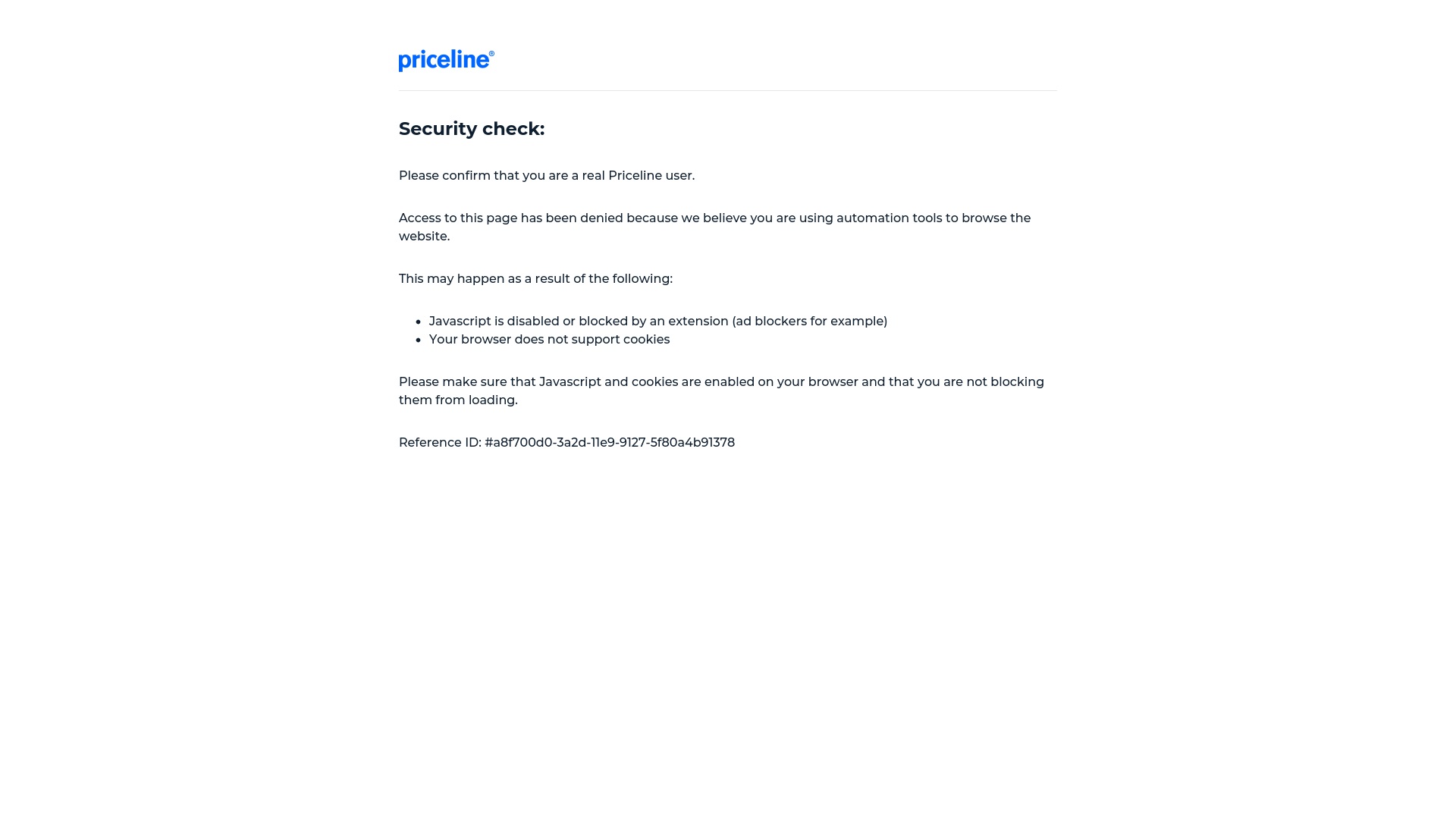 Geld zurück bei Priceline: Jetzt im Dezember 2025 Cashback für Priceline sichern