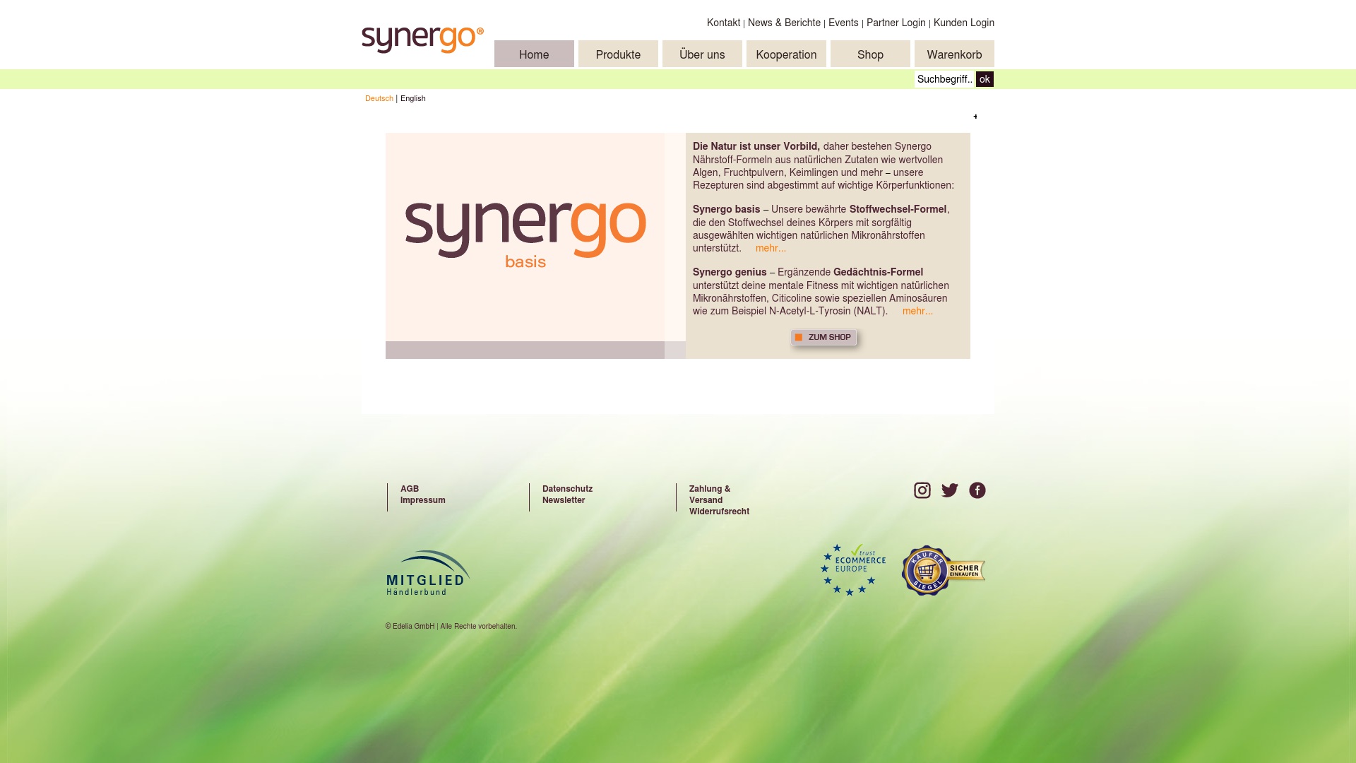 Geld zurück bei Synergo: Jetzt im April 2024 Cashback für Synergo sichern