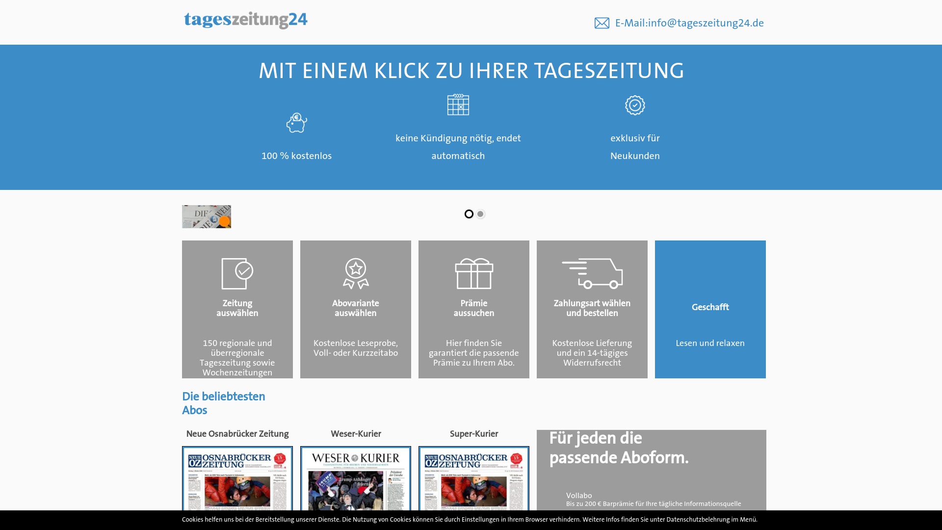 Geld zurück bei Tageszeitung24: Jetzt im Mai 2025 Cashback für Tageszeitung24 sichern