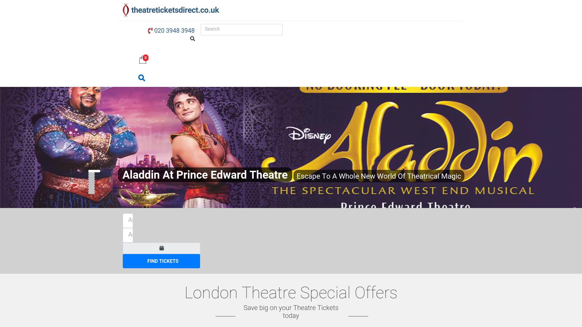 Geld zurück bei Theatreticketsdirect: Jetzt im August 2025 Cashback für Theatreticketsdirect sichern