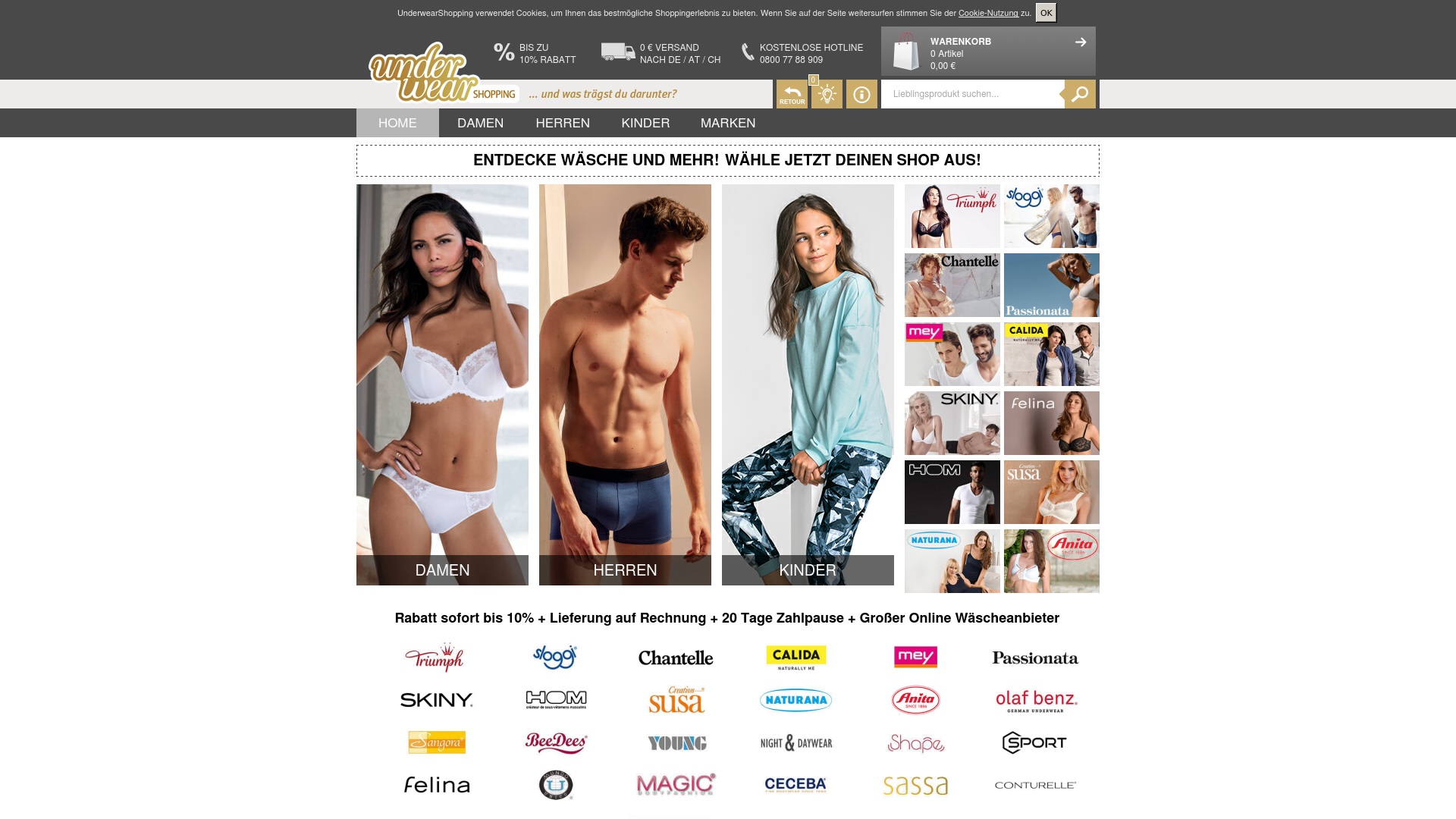 Geld zurück bei Underwearshopping: Jetzt im September 2026 Cashback für Underwearshopping sichern