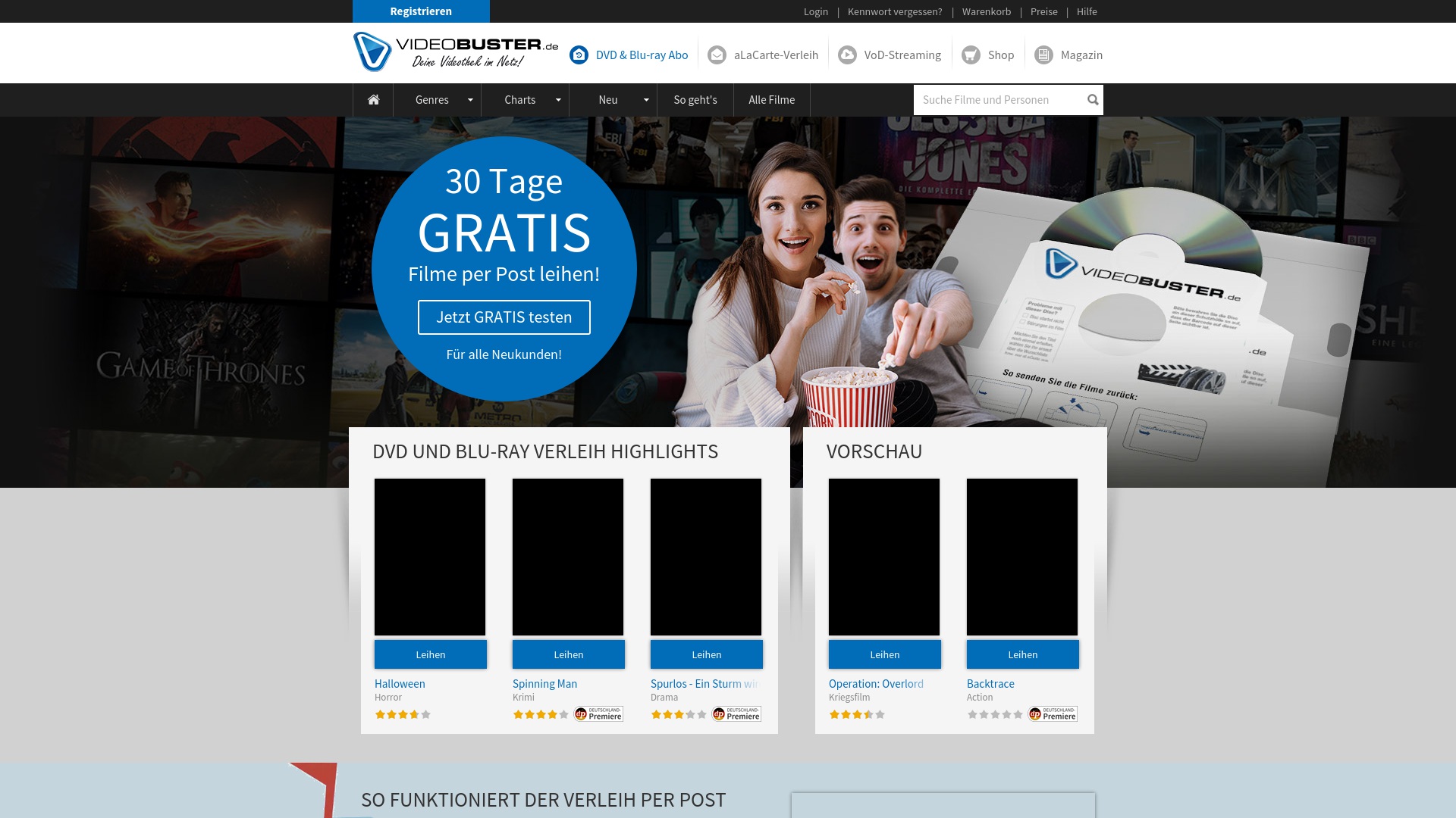 Geld zurück bei Videobuster: Jetzt im Februar 2026 Cashback für Videobuster sichern