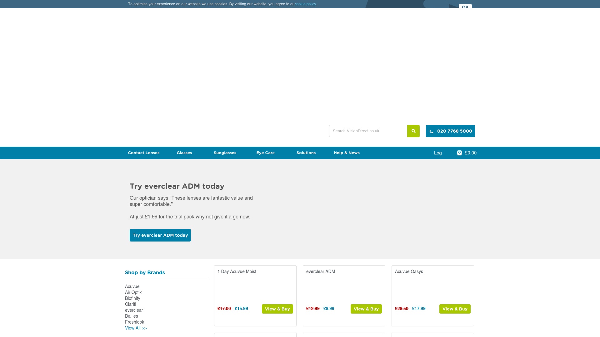 Geld zurück bei Visiondirect: Jetzt im M&auml;rz 2026 Cashback für Visiondirect sichern